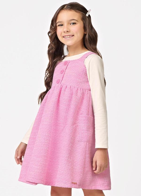 Vestido com Blusa Rosa