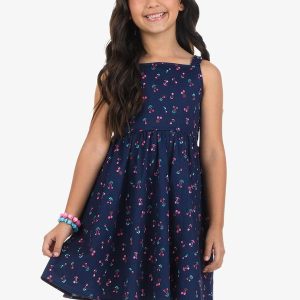 Vestido em Popeline Azul