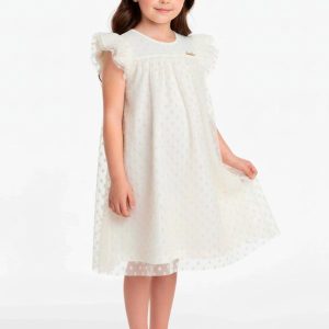 Vestido em Tule Poa Bege