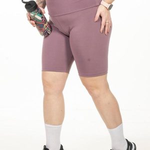 Bermuda Ciclista Feminina Plus Size Roxo