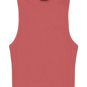 Blusa Cropped Feminina em Ribana Rosa