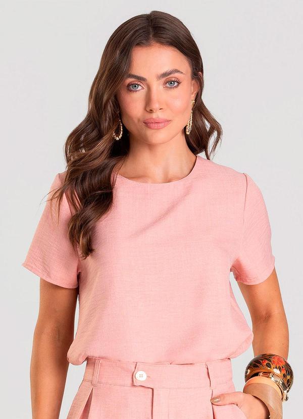 Blusa Feminina de Tecido Rosa