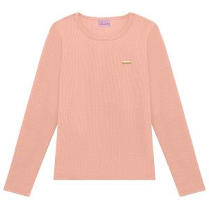Blusa Infantil com Plaquinha Rosa