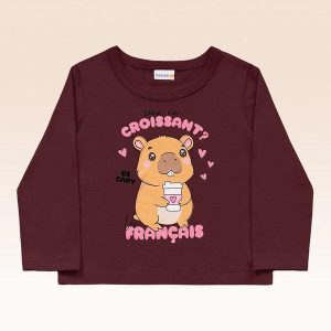 Blusa Manga Longa Bordo