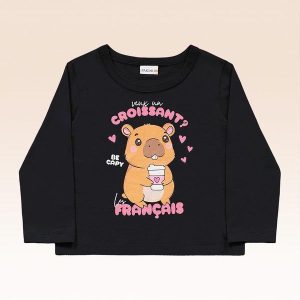 Blusa Manga Longa Preto