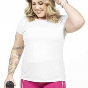 Blusa com Recorte Plus Size Branco