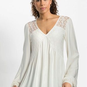 Blusa com Renda Bege