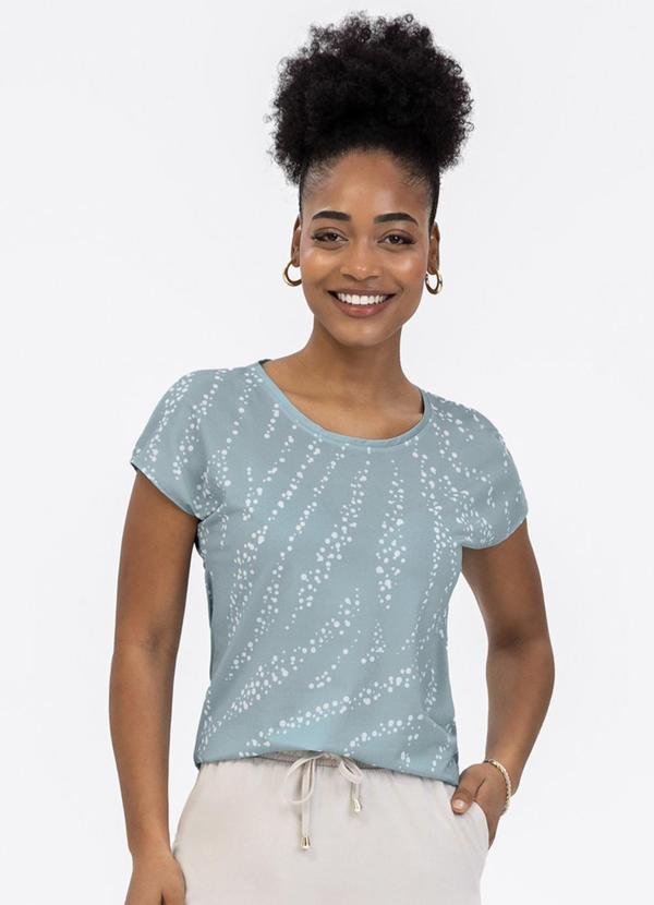 Blusa em Malha Stretch Azul