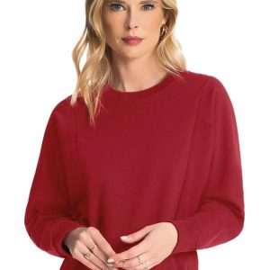 Blusão Feminino Recortes Vermelho