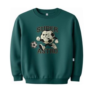 Blusão Super Astro em Moletom Verde Turquesa