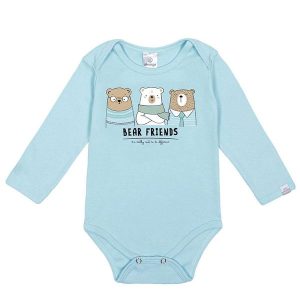 Body Urso Baby Azul