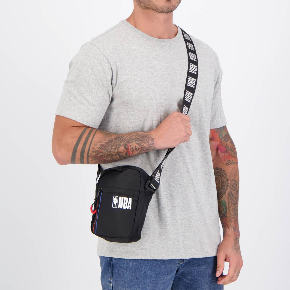 Bolsa NBA Cross Basic Preto