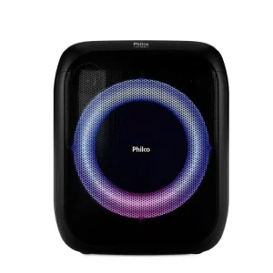 Caixa Acústica Philco PCX4800 Amplificada Flash Lights Bluetooth V5.3 380W Preto