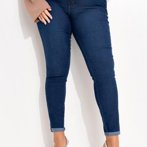 Calça Azul Escuro em Jeans com Elstano