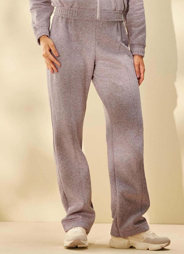 Calça Comfy Feminina Moletom Linho Marrom