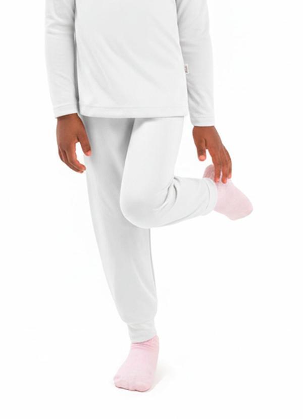 Calça Infantil Térmica com Punho Branco