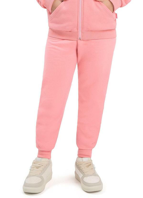 Calça Infantil em Algodão Rosa