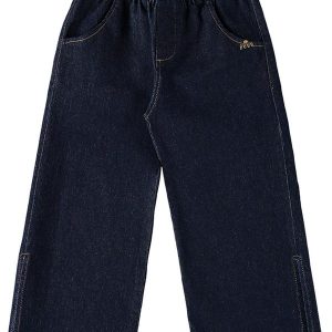 Calça Jeans Trancoso com Abertura Lateral Azul