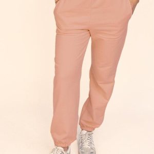 Calça Jogger Feminina com Punhos Rosa