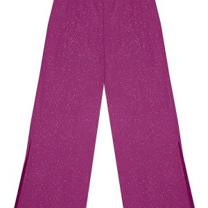 Calça Juvenil Feminina em Ribana Canelada Roxo