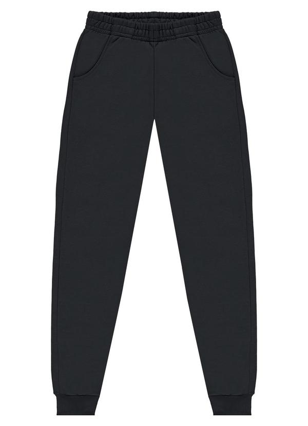 Calça Moletom sem Felpa Preto