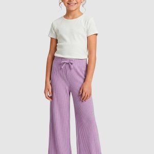 Calça Wide Leg Ribana Lilás