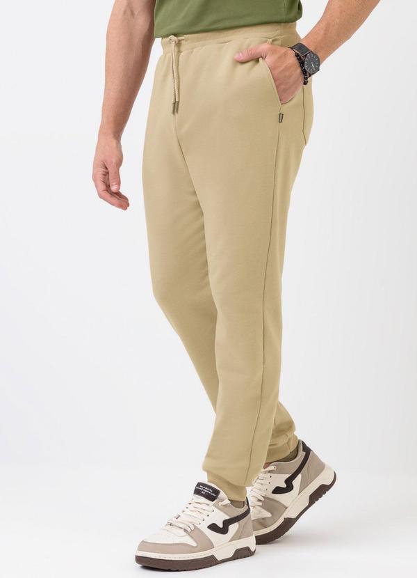 Calça em Moletom Marrom Claro