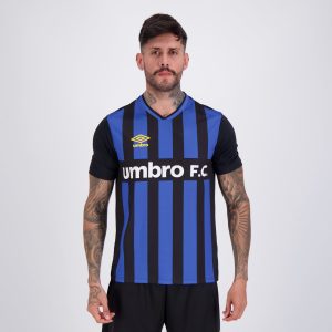 Camisa Umbro Sponsor Preta e Azul
