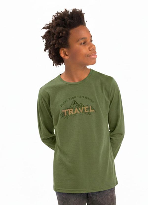 Camiseta Infantil Exploring Verde