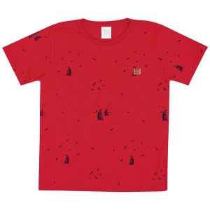 Camiseta Meia Malha Vermelho