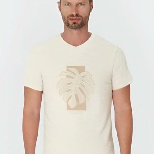 Camiseta Off White Slim Tropical em Flame