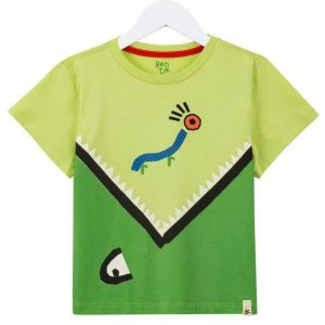 Camiseta de Malha Estampa Silk Mordida Verde