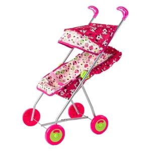 Carrinho de Boneca Oliveira Semi Luxo II Rosa