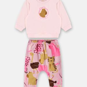 Conjunto Bebê Blusão Calça Rosa