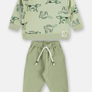 Conjunto Bebê Estampado Verde