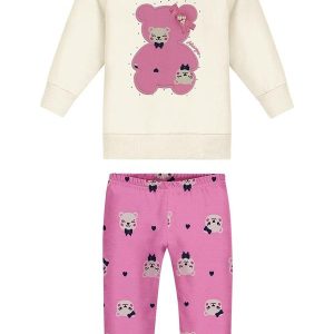 Conjunto Bebê Feminino com Blusão e Calça Rosa