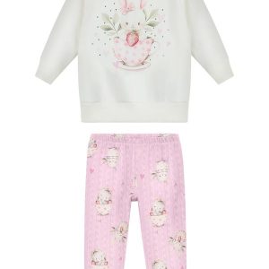 Conjunto Bebê Menina com Blusão e Calça Rosa