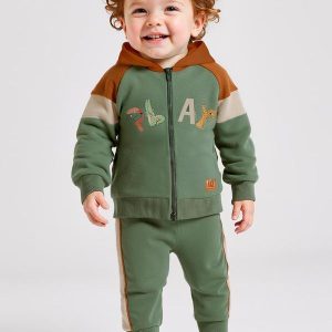 Conjunto Bebê Menino com Jaqueta e Calça Verde