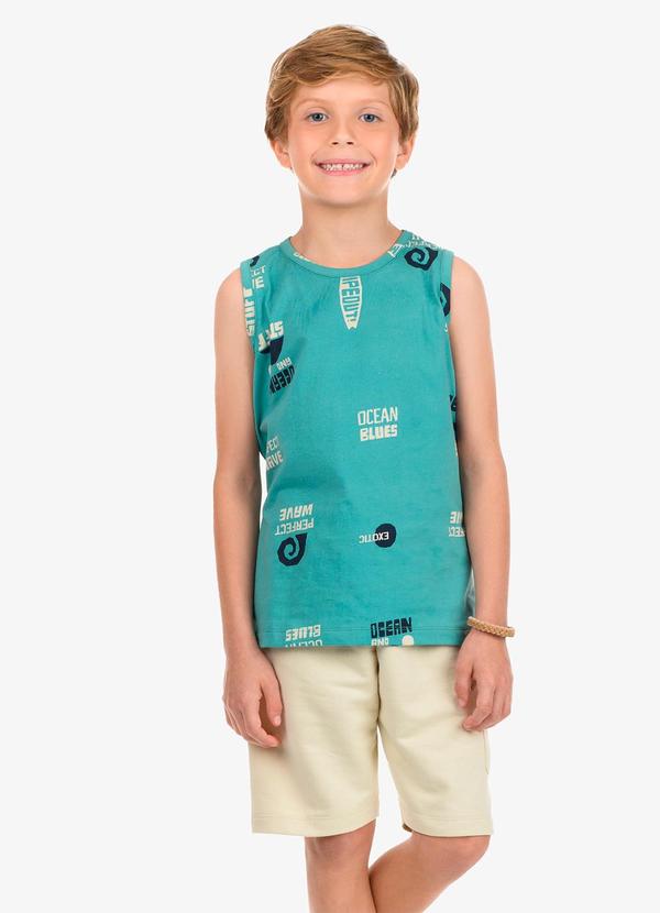 Conjunto Bermuda com Machão Masculino Verde