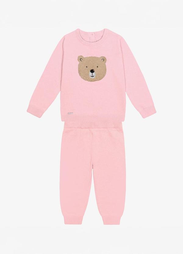 Conjunto Blusa com Calça Unissex Rosa