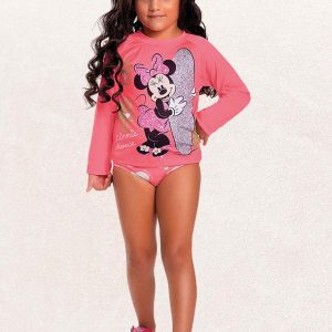 Conjunto Blusa/Calcinha Minnie Rosa