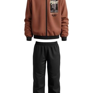 Conjunto Born To Move em Moletom Terracota