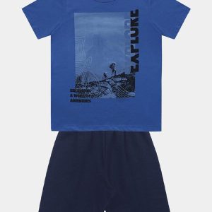 Conjunto Camiseta e Bermuda Azul