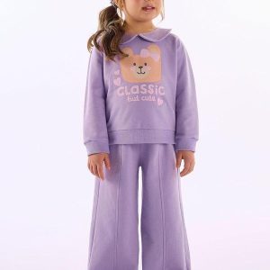 Conjunto Estampa Ursinho Roxo