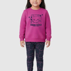 Conjunto Feeling Purrr-Fectly em Moletom Rosa