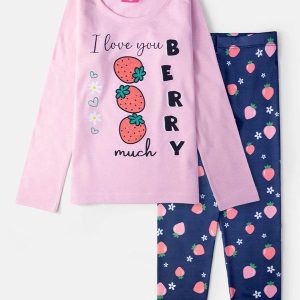 Conjunto Feminino I Love You Rosa