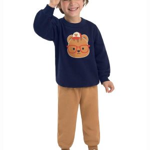 Conjunto Infantil Blusão e Calça Azul