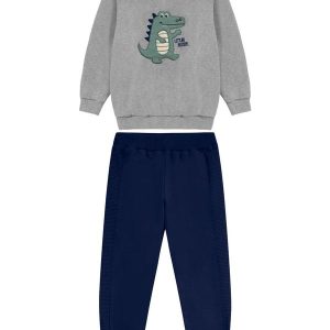 Conjunto Infantil Blusão e Calça Cinza