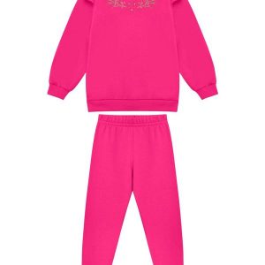 Conjunto Infantil Blusão e Calça Rosa