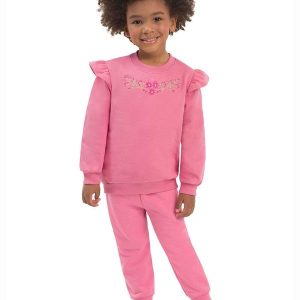 Conjunto Infantil Blusão e Calça Rosa